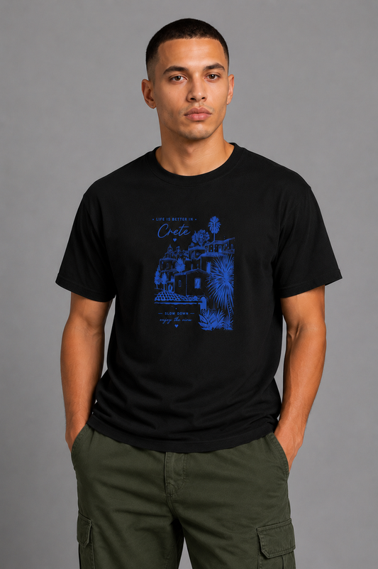 Cool Bee Roam Tee Black for Men - Black Oversized Graphic Tee Streetwear India