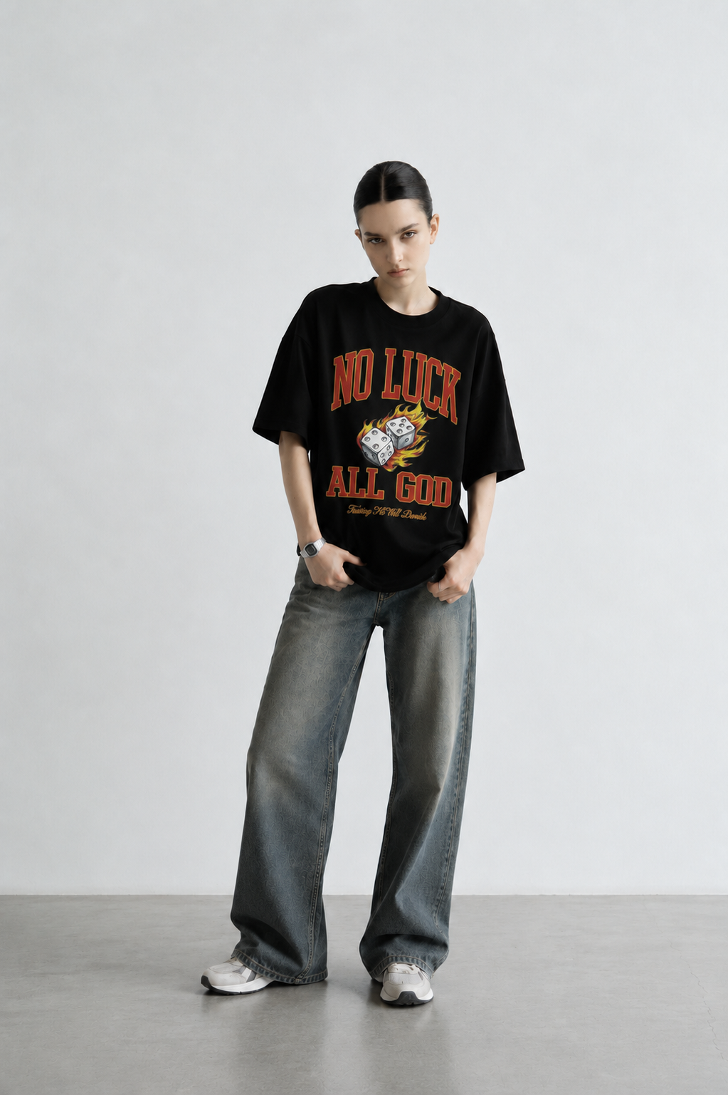 No Luck Women Tee Black