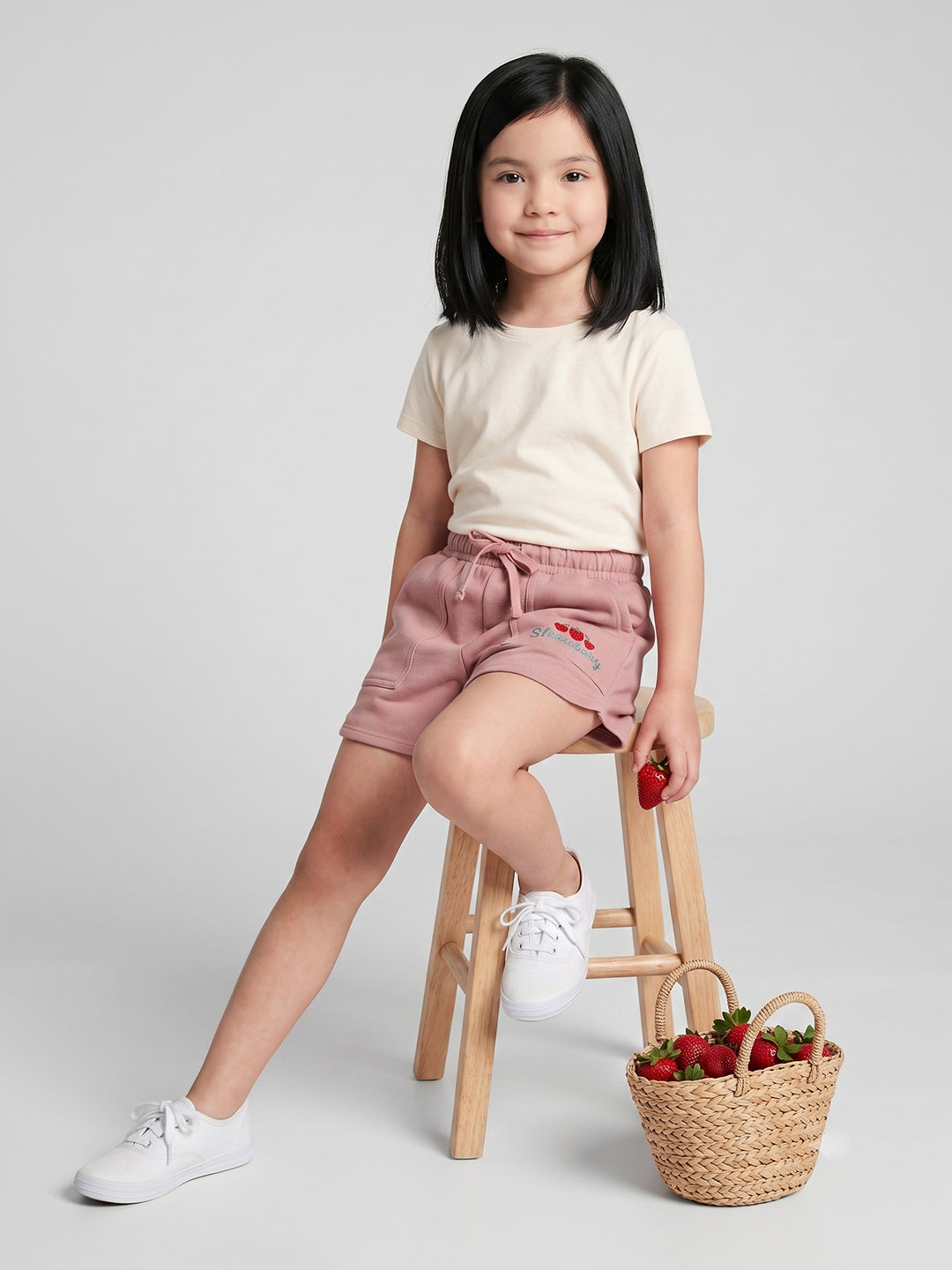 Coolbee Store Kids Girls Shorts - Peach (CSKS107) – additional view