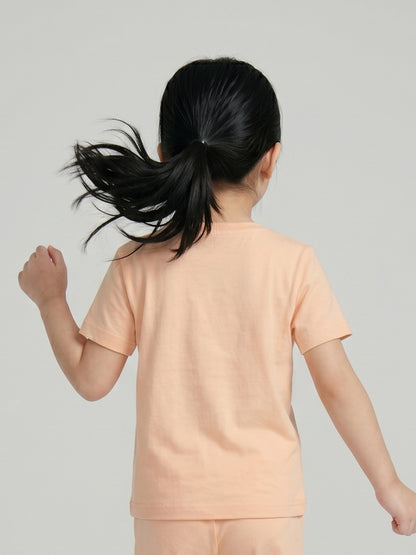 Coolbee Store Kids Girls T-Shirt - Peach (CSKT211) – additional view