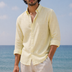 Linen Casual Shirt Yellow