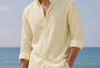 Linen Casual Shirt Yellow
