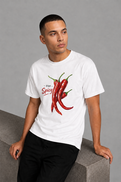Cool Bee Chilli Tee White for Men - White Oversized Graphic Tee Streetwear India