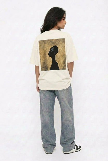 Cool Bee Silent Muse Tee White for Women - Oversized Graphic Tee Streetwear India - Lifestyle View
