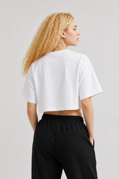 Icon Bunny Crop Tee White