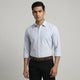 Super Premium Slim Fit Blue Striped Oxford Shirt