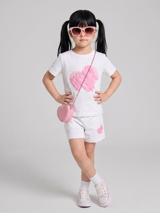 Coolbee Store Kids Girls T-Shirt - White (CSKT214) – additional view 2