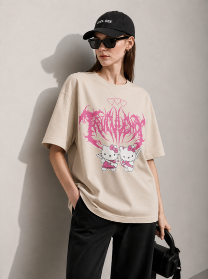 Star core Women Tee Beige