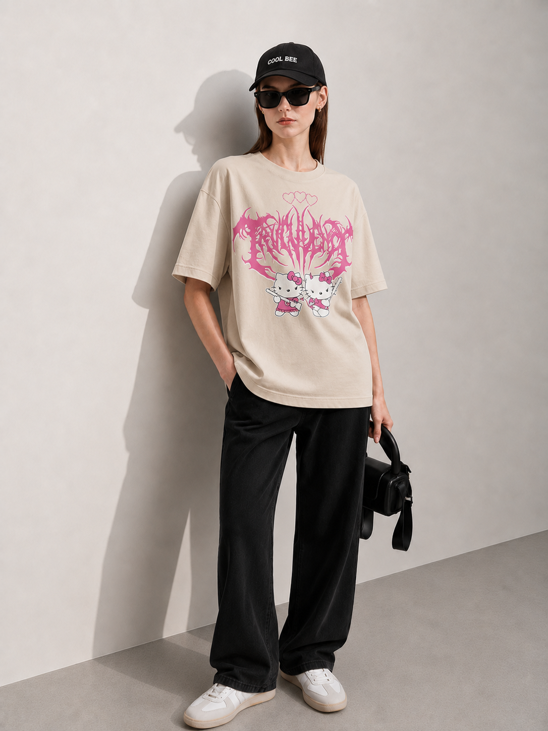 Star core Women Tee Beige