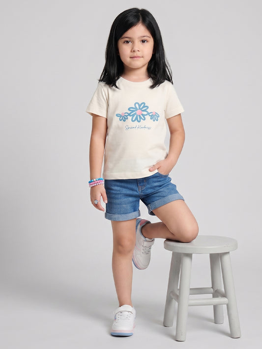 Coolbee Store Kids Girls T-Shirt - Offwhite (KGSSA31) – additional view 2