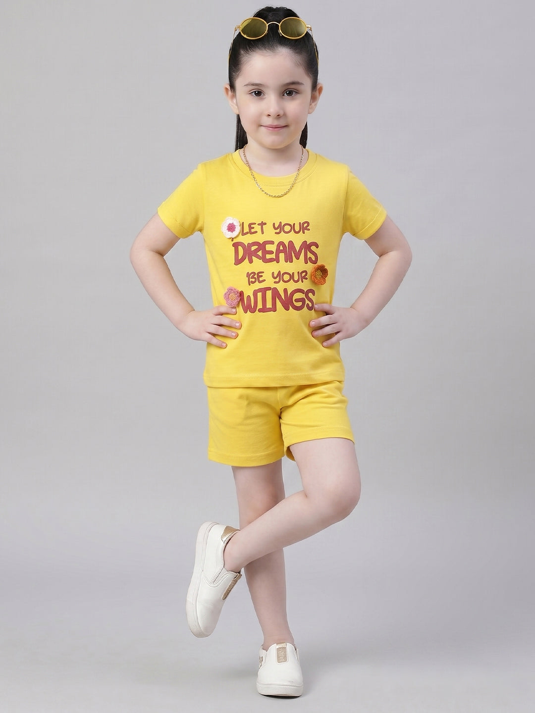 Coolbee Store Kids Girls T-Shirt - Yellow (KGSSA30) – additional view 2
