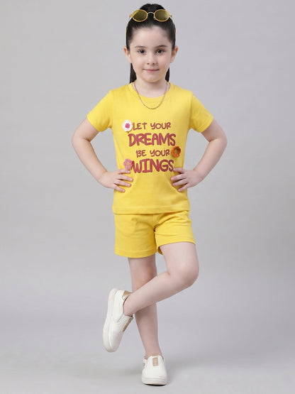 Coolbee Store Kids Girls T-Shirt - Yellow (KGSSA30) – additional view 2