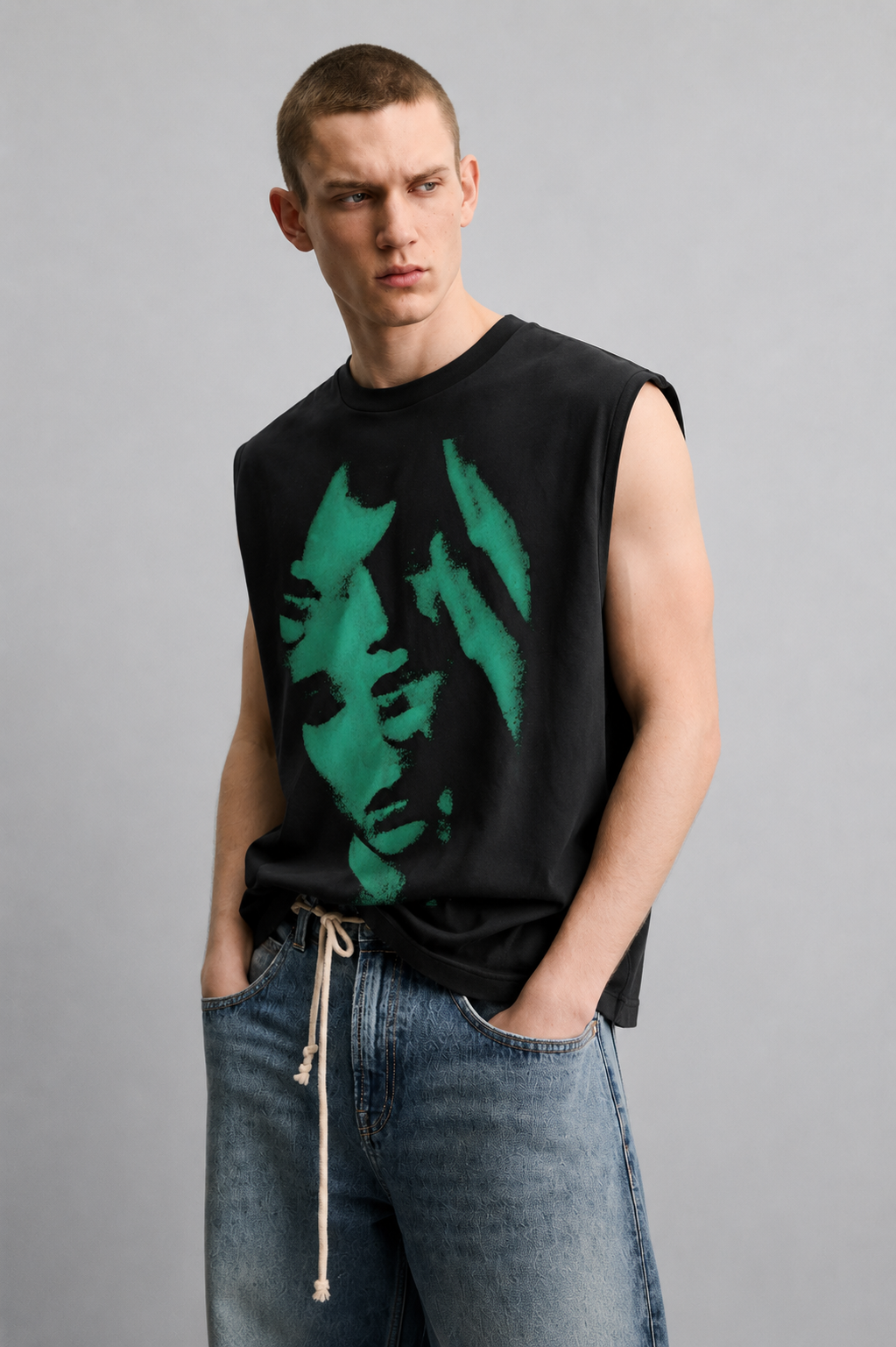 Street Sakura Black Tank