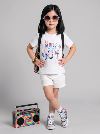 Coolbee Store Kids Girls T-Shirt - White (CSKT210) – additional view 2
