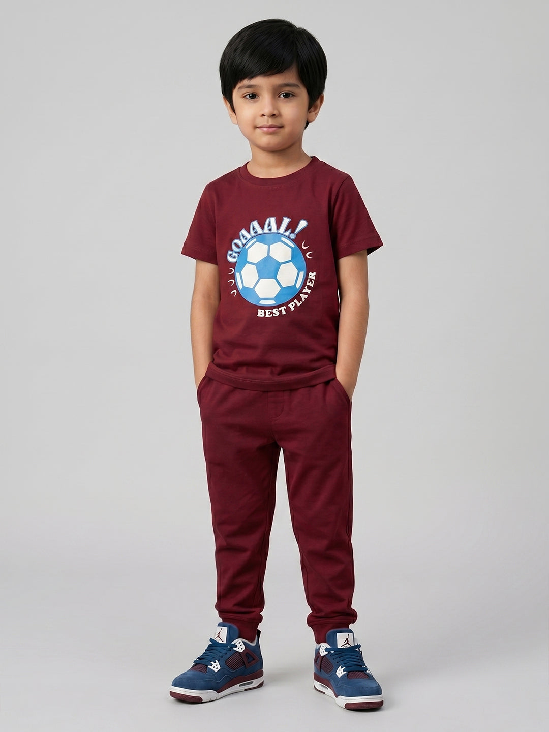 Coolbee Store Kids Boys T-Shirt - Maroon (CSKT205) – additional view 2