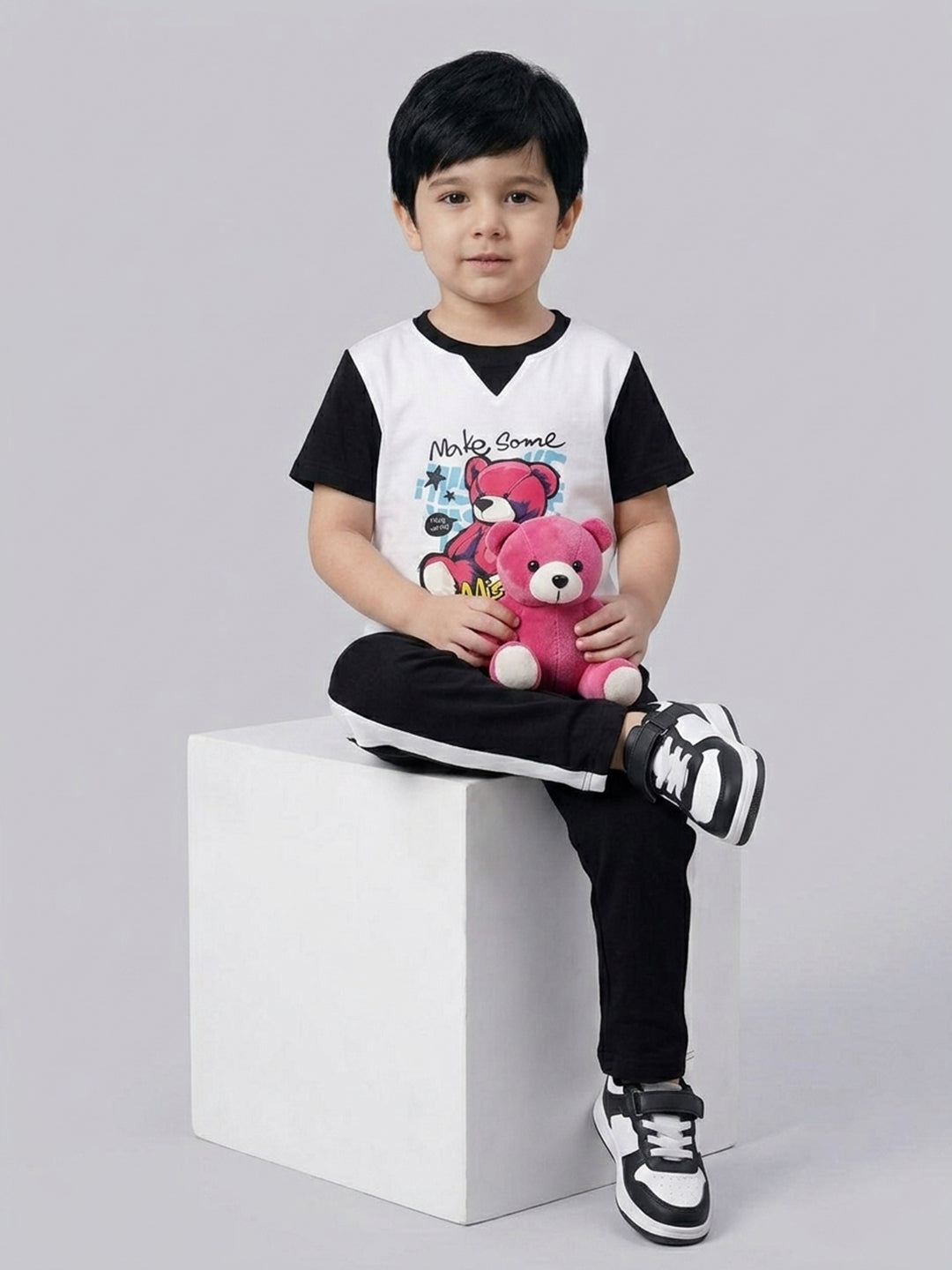Coolbee Store Kids Boys Clothing Set - Black & White (KBSSTREG3) – additional view 2