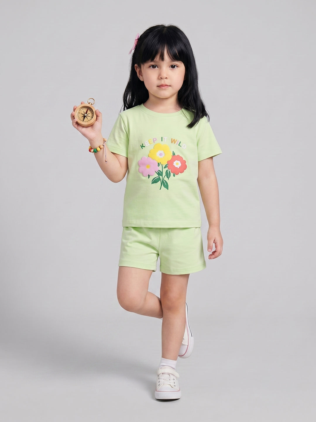 Coolbee Store Kids Girls T-Shirt - Green (KGSSA32) – additional view 2