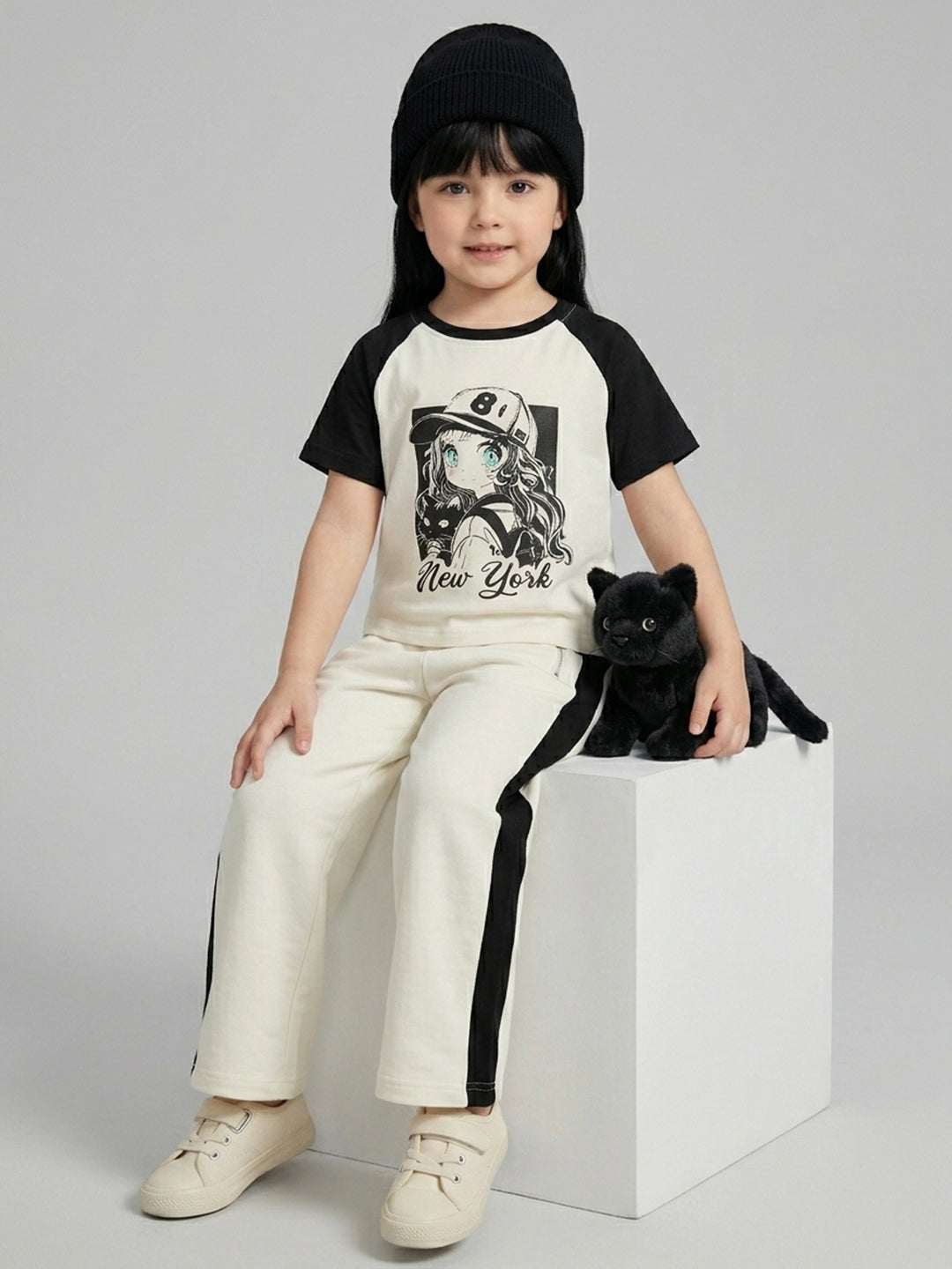 Coolbee Store Kids Girls Clothing Set - Offwhite (KGSSA88) – additional view 2