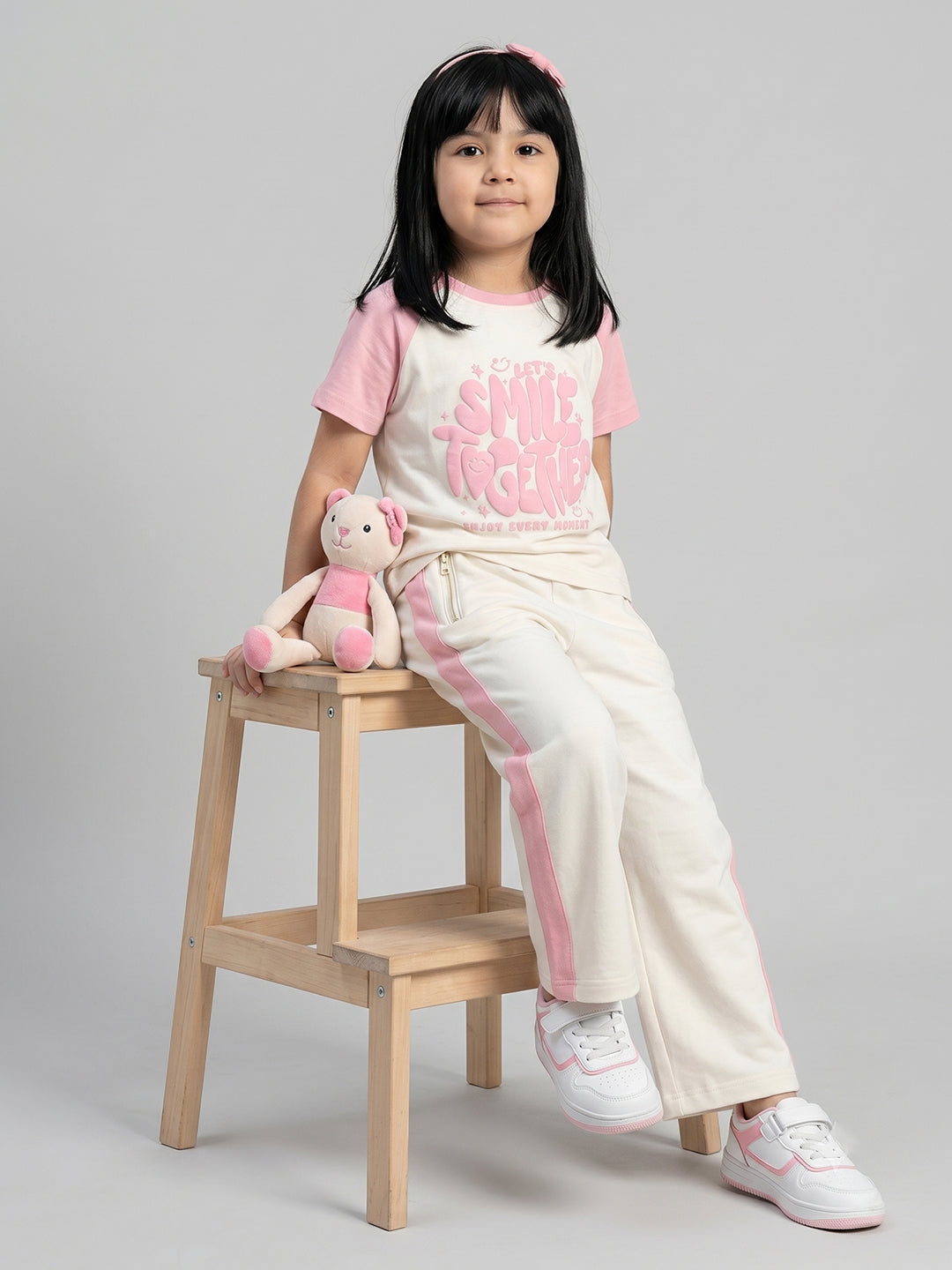 Coolbee Store Kids Girls Clothing Set - Offwhite (KGSSA89) – additional view 2