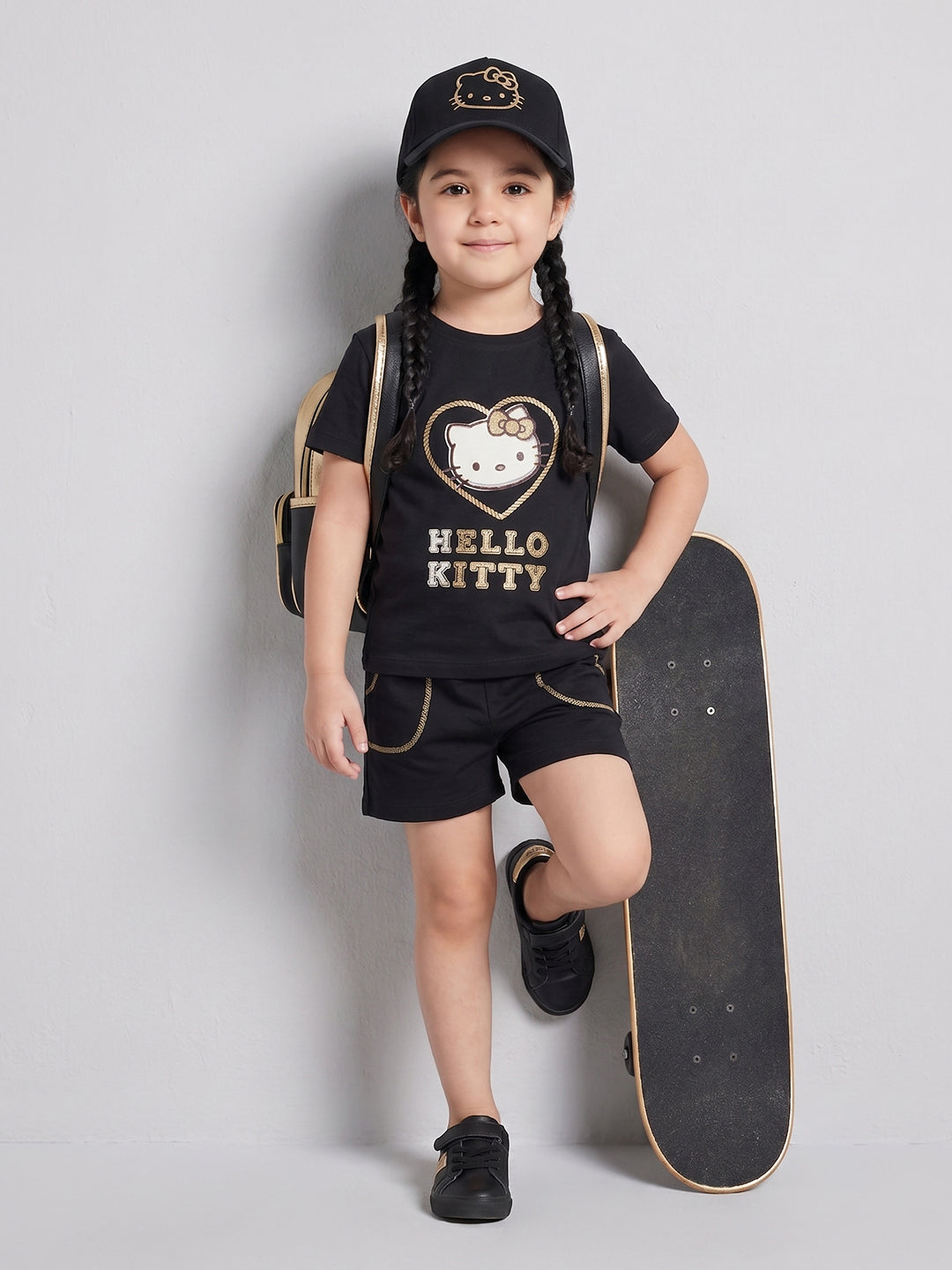 Coolbee Store Kids Girls T-Shirt - Black (CSKT213) – additional view 2
