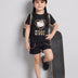 Kids Girls T-Shirt - Black (CSKT213)
