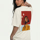 Cubist Bloom Oversize Tee White