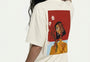 Cubist Bloom Oversize Tee White