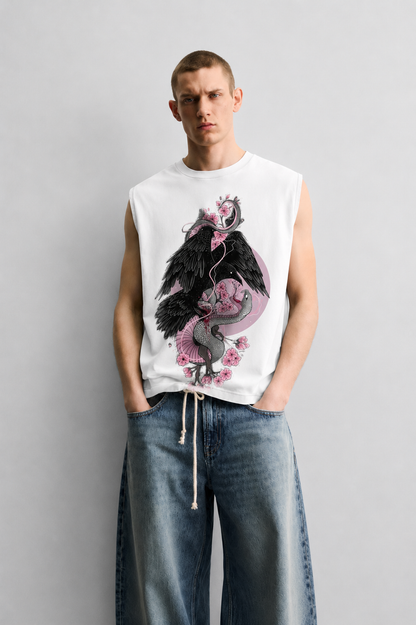 Raven Serpent White Tank