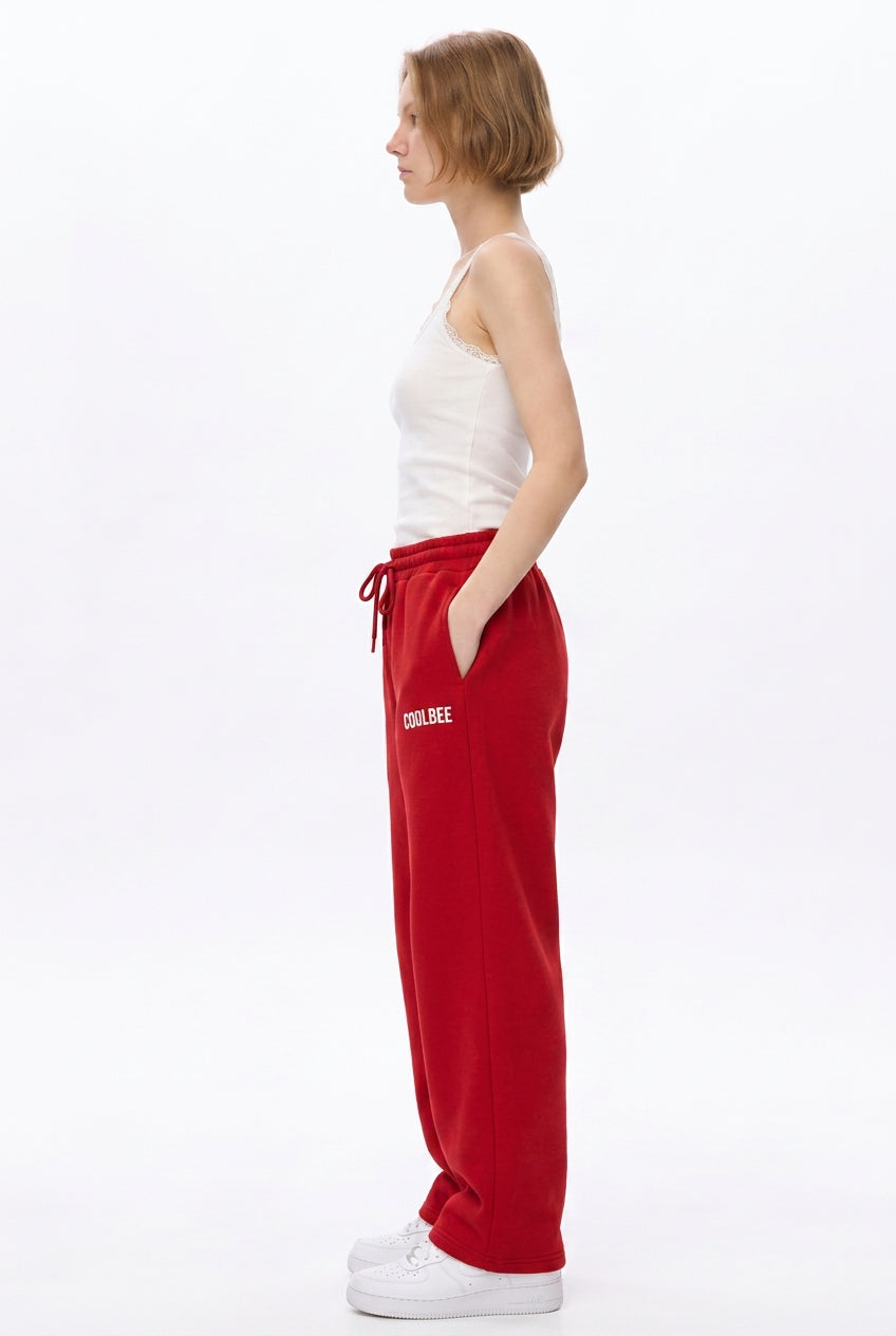 Cool Bee Joggers Red for Women - Joggers Casual Streetwear India - Lifestyle View