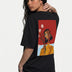 Cubist Bloom Oversize Tee Black