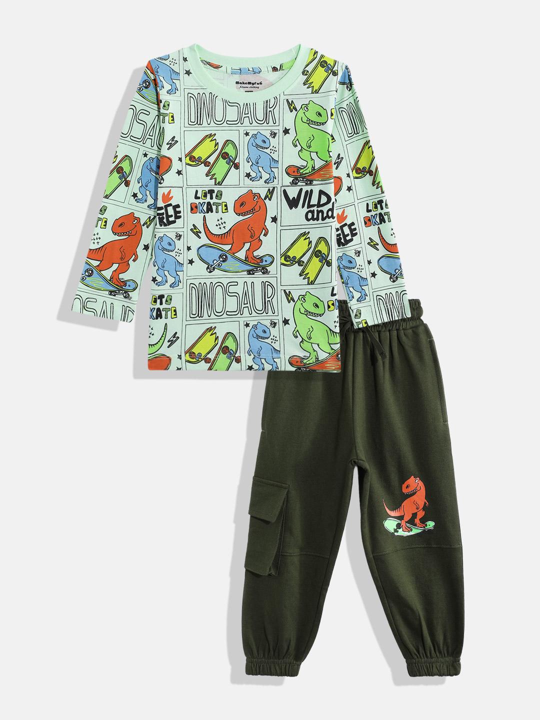 Coolbee Store Kids Boys Clothing Set - Lime Green (KBAW25ST2) – back view