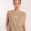 Women Tank Tees Beige