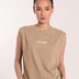 Women Tank Tees Beige