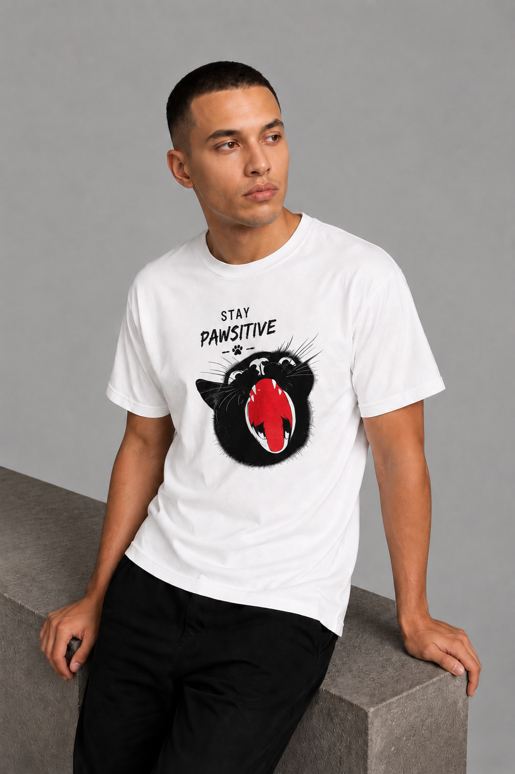Cool Bee Claw Tee White for Men - White Oversized Graphic Tee Streetwear India