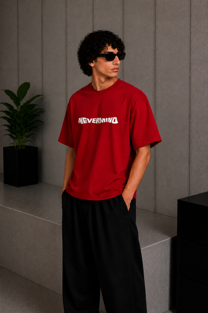 Never Mind Tee Red