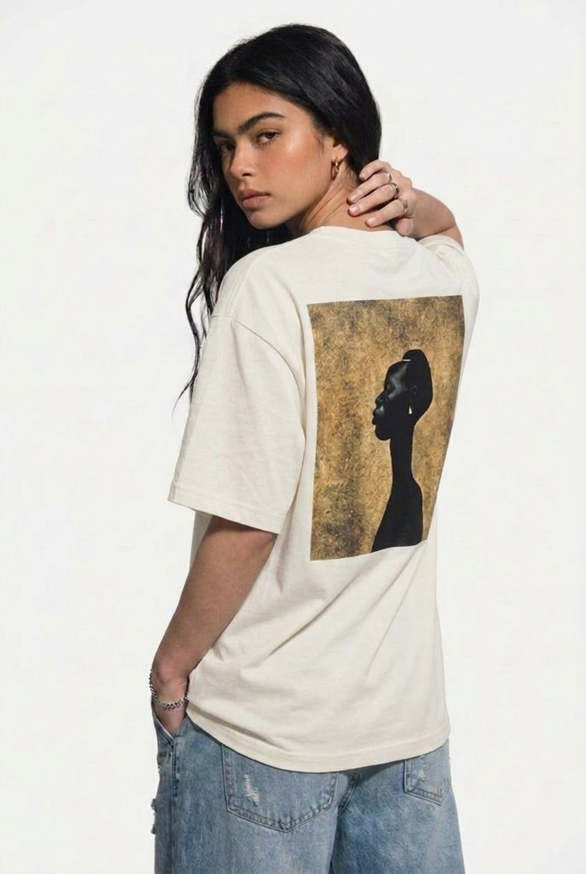 Cool Bee Silent Muse Tee White for Women - White Oversized Graphic Tee Streetwear India