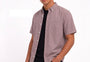Oxford Casual Half Shirt Maroon
