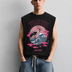 Neon Sakura Black Tank