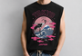 Neon Sakura Black Tank
