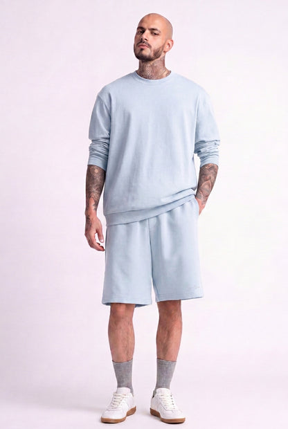 Cool Bee Regular Fit Shorts Sky Blue for Men - Shorts Summer Casual India - Detail View