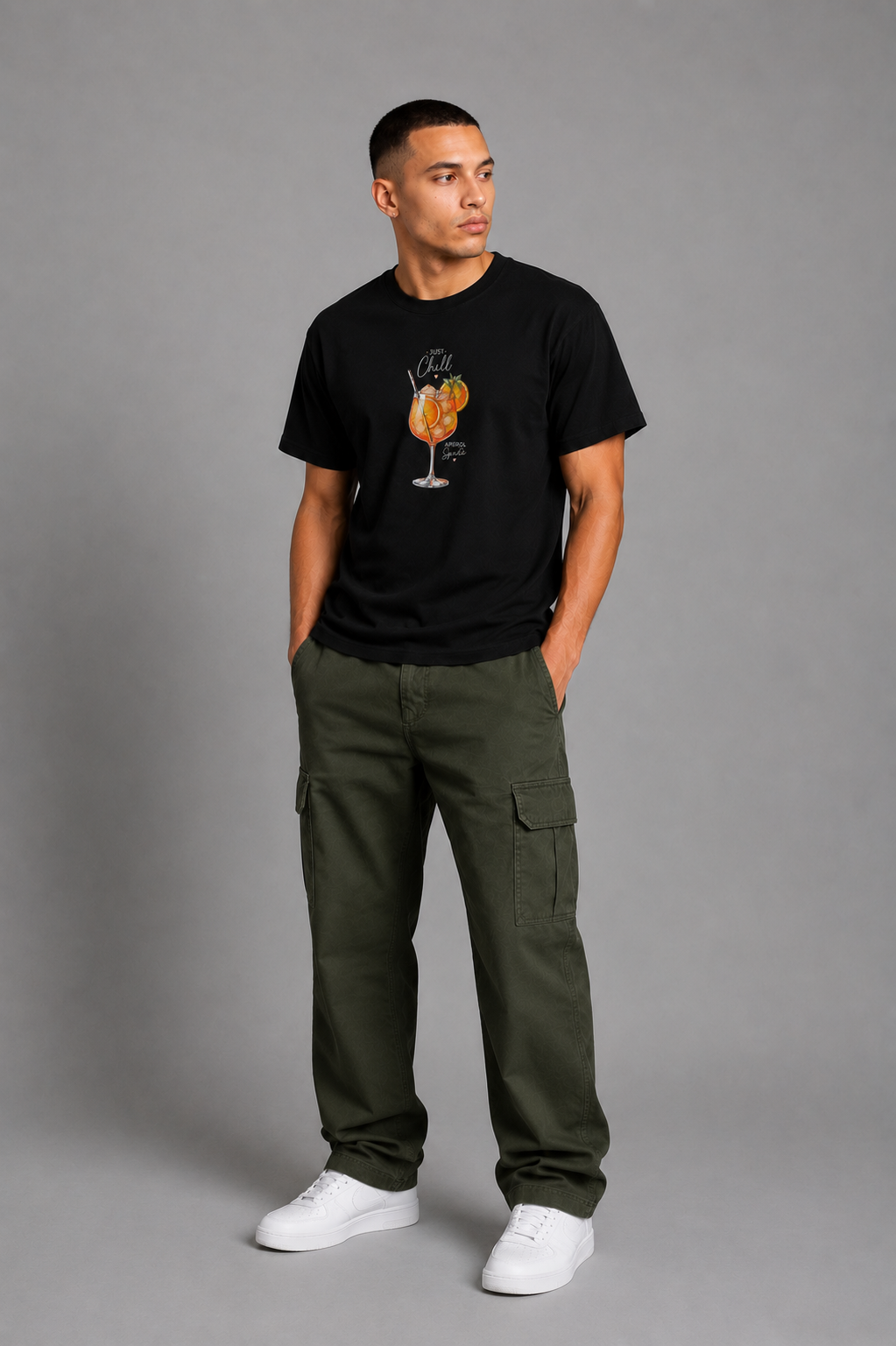 Cool Bee Fizz Tee Black for Men - Black Oversized Graphic Tee Streetwear India - Back View