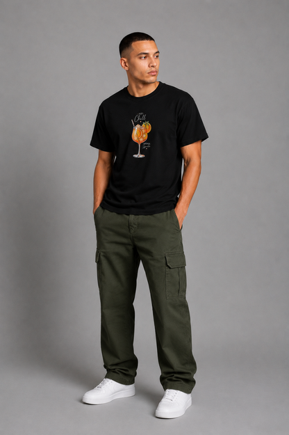 Cool Bee Fizz Tee Black for Men - Black Oversized Graphic Tee Streetwear India - Back View