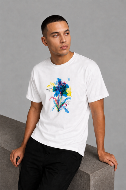 Cool Bee Wilder Tee White for Men - White Oversized Graphic Tee Streetwear India - Lifestyle View