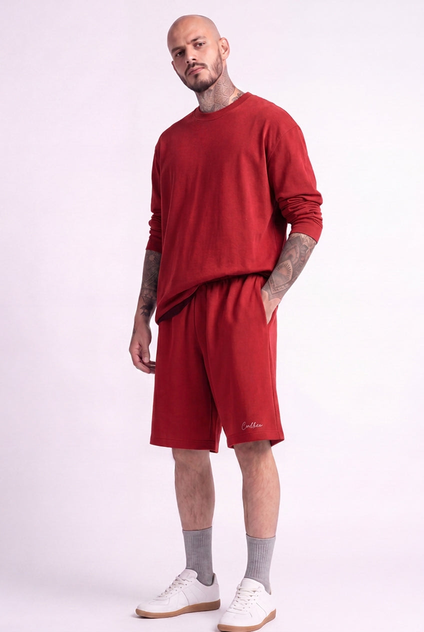 Cool Bee Regular Fit Shorts Red for Men - Shorts Summer Casual India - Back View