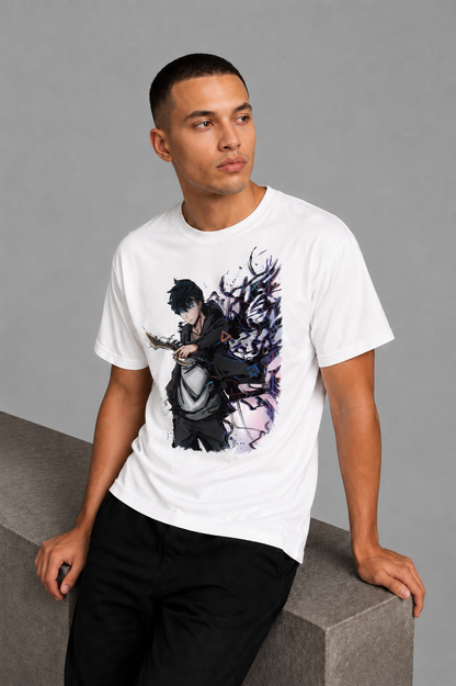 Cool Bee Conceptual Edit Tee White for Men - White Oversized Graphic Tee Streetwear India - Back View