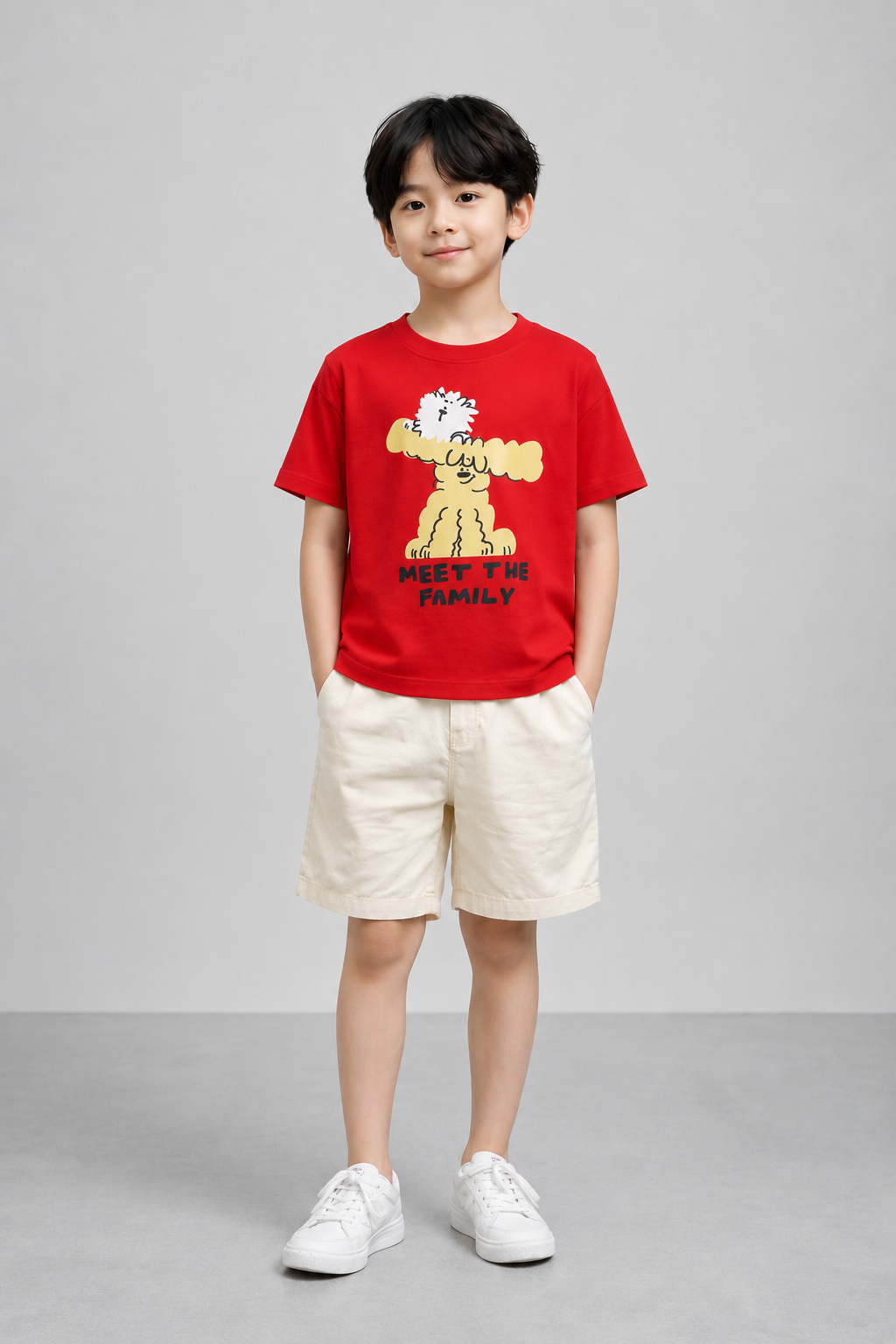 Coolbee Store Kids Boys T-Shirt - Red (KBSS25TR447) – front view