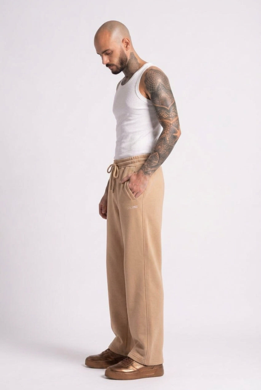 Cool Bee Joggers Beige for Men - Joggers Casual Streetwear India - Detail View