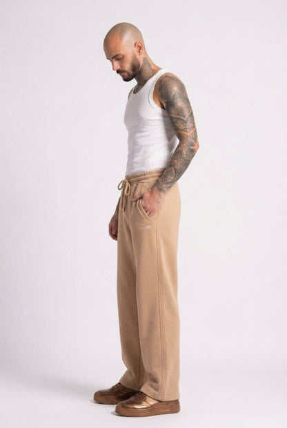 Cool Bee Joggers Beige for Men - Joggers Casual Streetwear India - Detail View