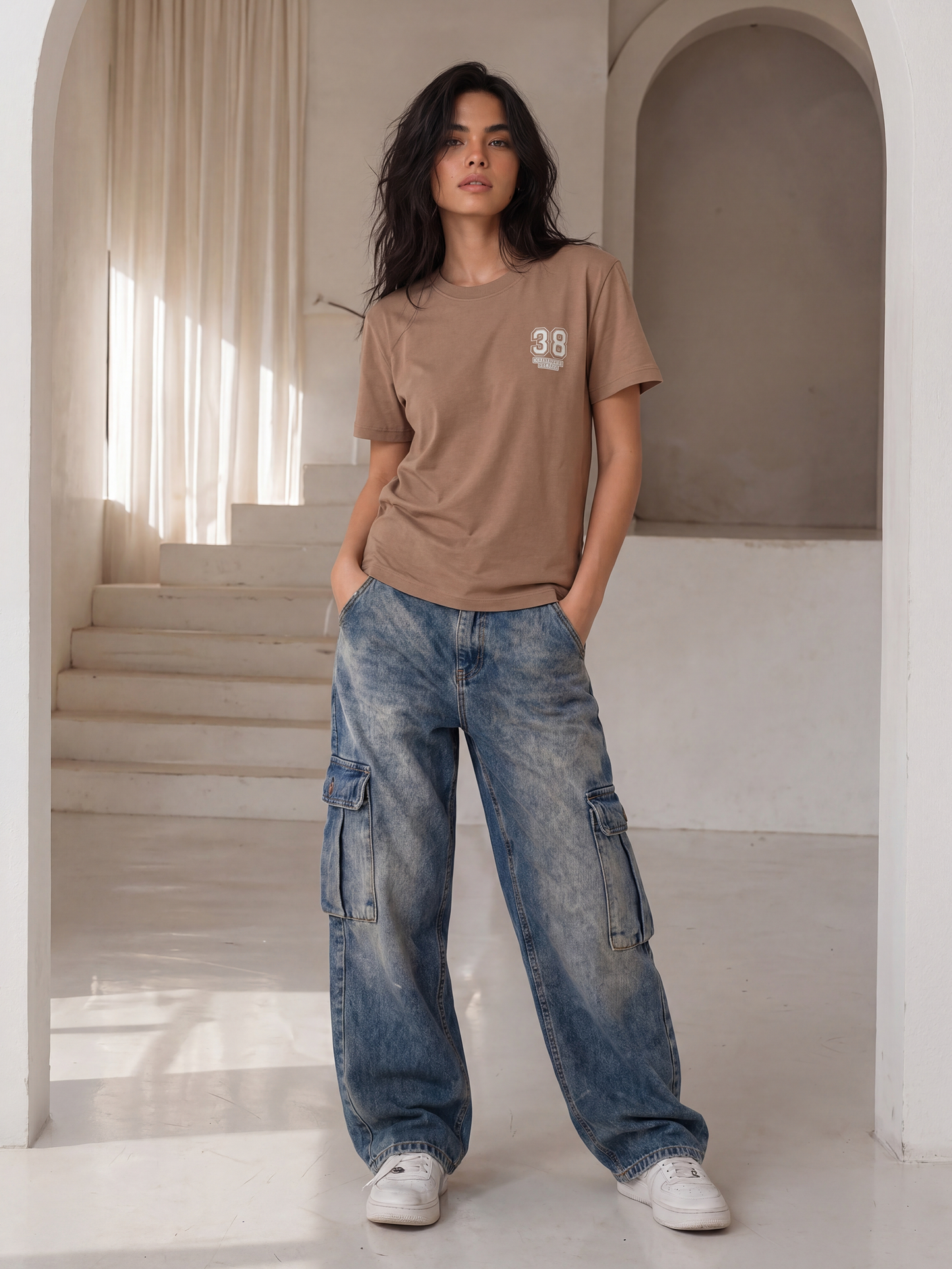 Cool Bee Regular Fit Tees Women for Women - Regular Fit Tee India - Back View