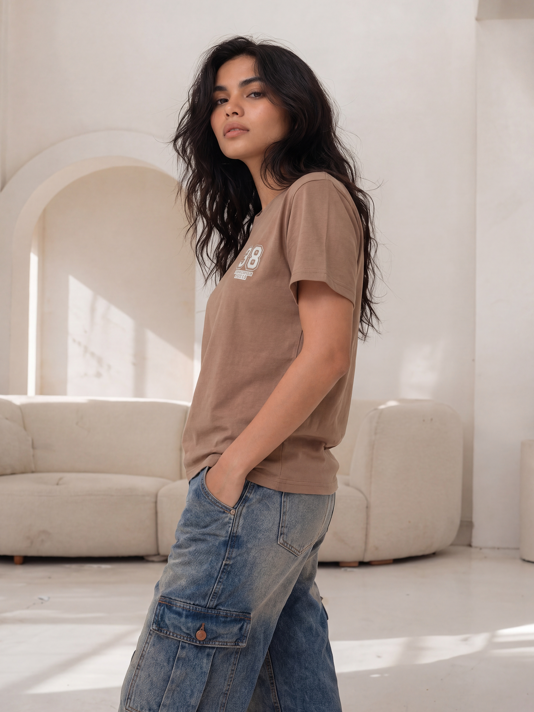 Cool Bee Regular Fit Tees Women for Women - Regular Fit Tee India - Lifestyle View